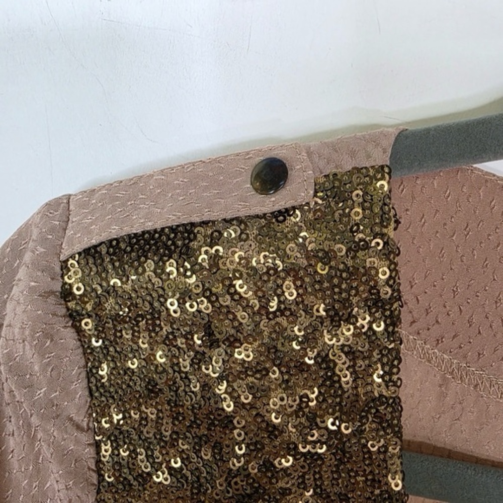 Sezane Textured Fabric With Embellishment 3/4 Sleeves Blouse - Picture 5 of 5